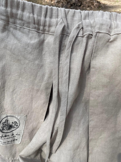 Relaxed Linen Trousers for Men, Plum Loose Fit Pants