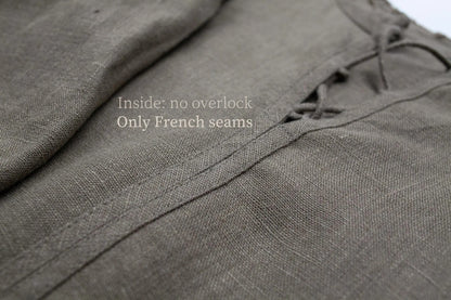Men’s Relaxed Fit Linen Pants, COCOS Flax Trousers